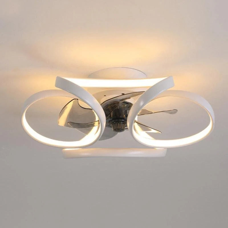 Flower LED Modern Built-In Ceiling Fan with Remote Control