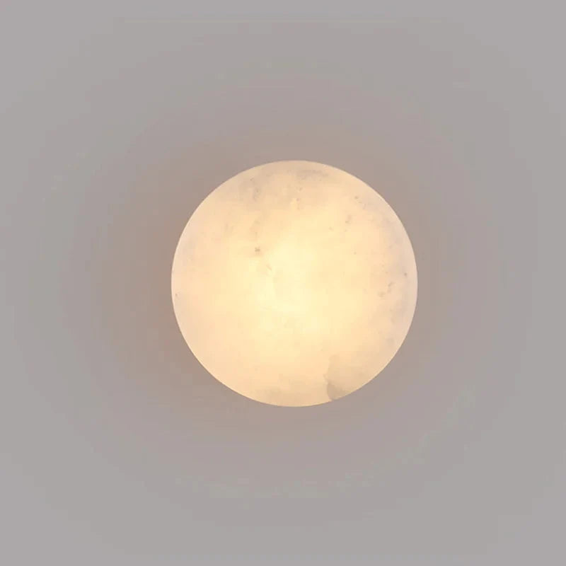 Luxroyale Luxury Spanish Natural Marble Circular Wall Lamp