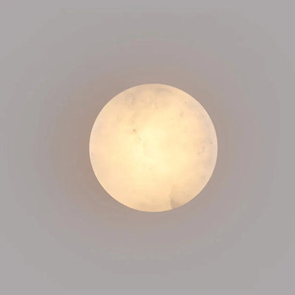Luxroyale Luxury Spanish Natural Marble Circular Wall Lamp