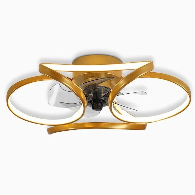 Flower LED Modern Built-In Ceiling Fan with Remote Control