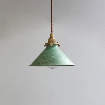 Vintage LED Pendant Light | 8.5 in | Blue Metal Shade | Adjustable Hanging | E14 Base | Brick by Brick