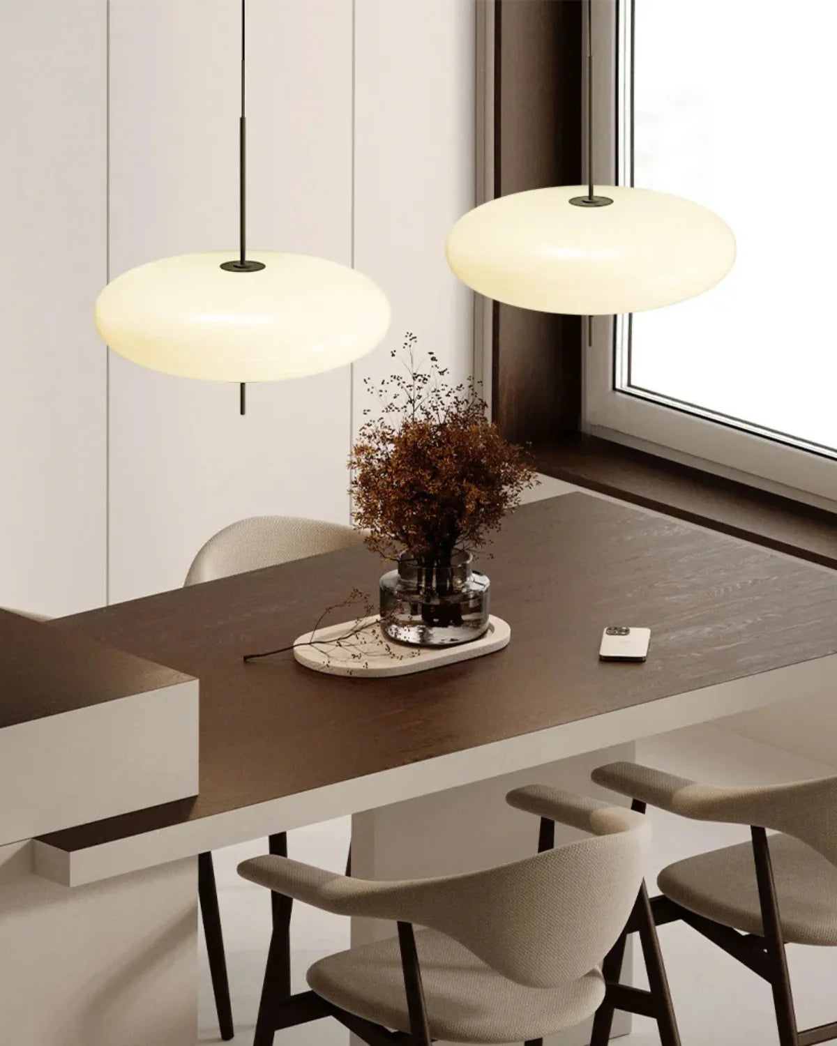 Orblume - Minimalist Floating Disc Pendant Lamp