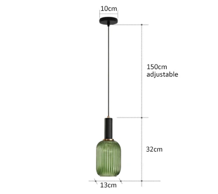 Retro Restaurant Colorfull Glass Pendant Lights Creative Living Room Lamp Simple Bedside Lamp LED E27 Hanging Loft Lighting