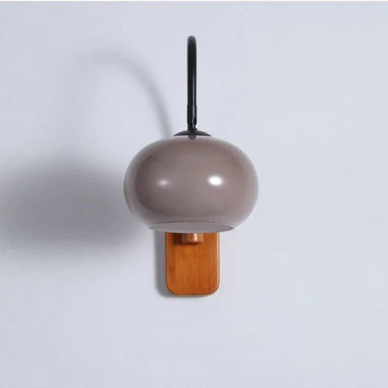 Bauhaus Persimmon Glass Wall Lamp Rotatable | E27 Wall Light Fixture | Modern Adjustable Lighting | 18 Cm Decorative Lamp