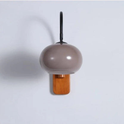 Bauhaus Persimmon Glass Wall Lamp Rotatable | E27 Wall Light Fixture | Modern Adjustable Lighting | 18 Cm Decorative Lamp