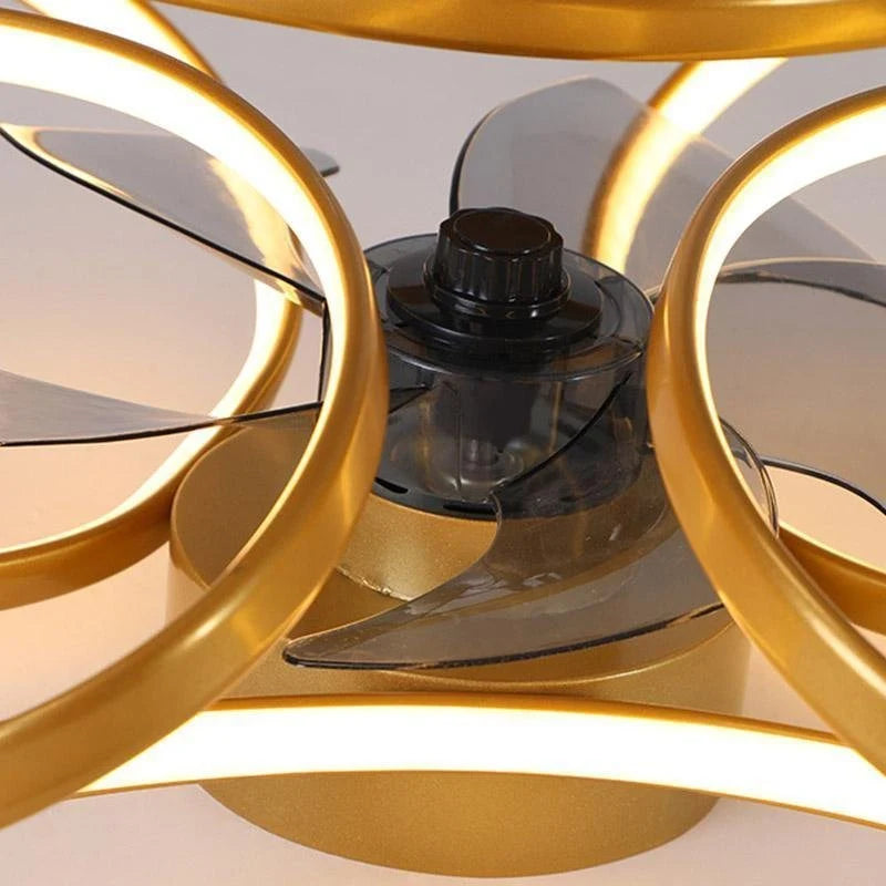 Flower LED Modern Built-In Ceiling Fan with Remote Control