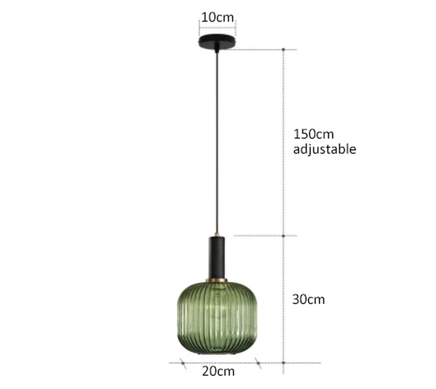 Retro Restaurant Colorfull Glass Pendant Lights Creative Living Room Lamp Simple Bedside Lamp LED E27 Hanging Loft Lighting
