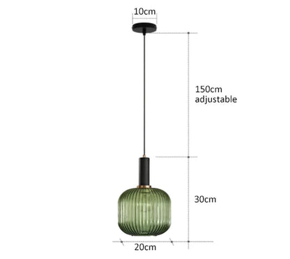 Retro Restaurant Colorfull Glass Pendant Lights Creative Living Room Lamp Simple Bedside Lamp LED E27 Hanging Loft Lighting