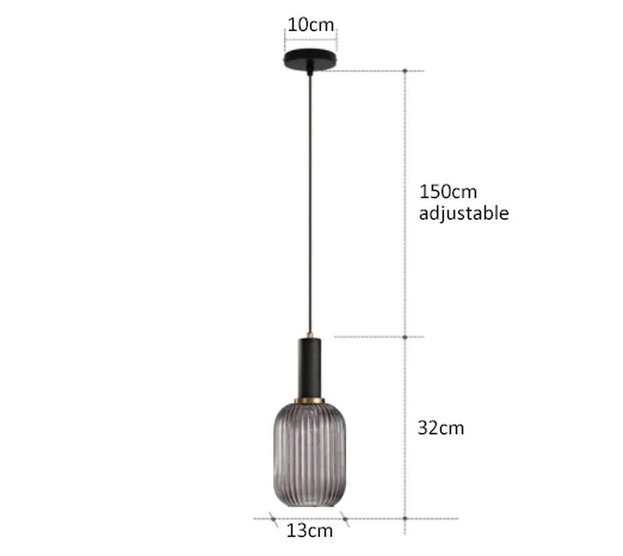 Retro Restaurant Colorfull Glass Pendant Lights Creative Living Room Lamp Simple Bedside Lamp LED E27 Hanging Loft Lighting