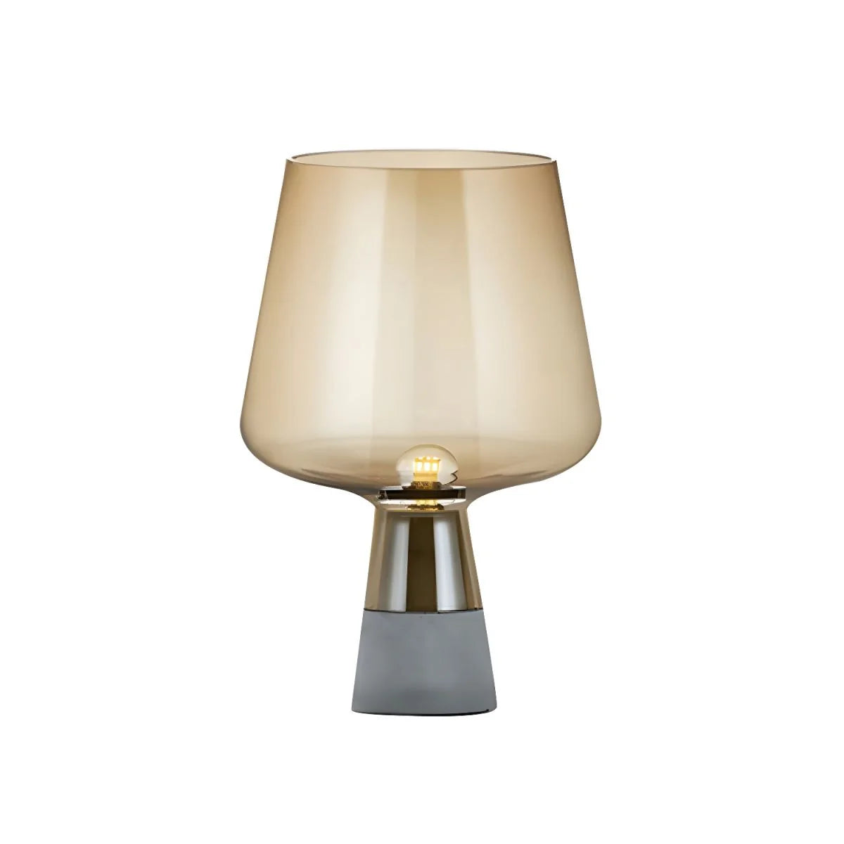 Table Lamp with Glass Shade Modern Bedside | Amvoro