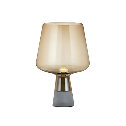 Table Lamp with Glass Shade Modern Bedside | Amvoro