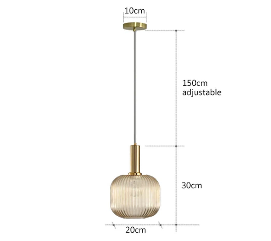 Retro Restaurant Colorfull Glass Pendant Lights Creative Living Room Lamp Simple Bedside Lamp LED E27 Hanging Loft Lighting