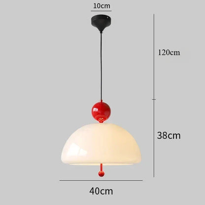 Time-Traveling Lighting Experiment, Bauhaus Geometry Meets Medieval Color in Glass Pendant for Avant-Garde Living Room & Salon