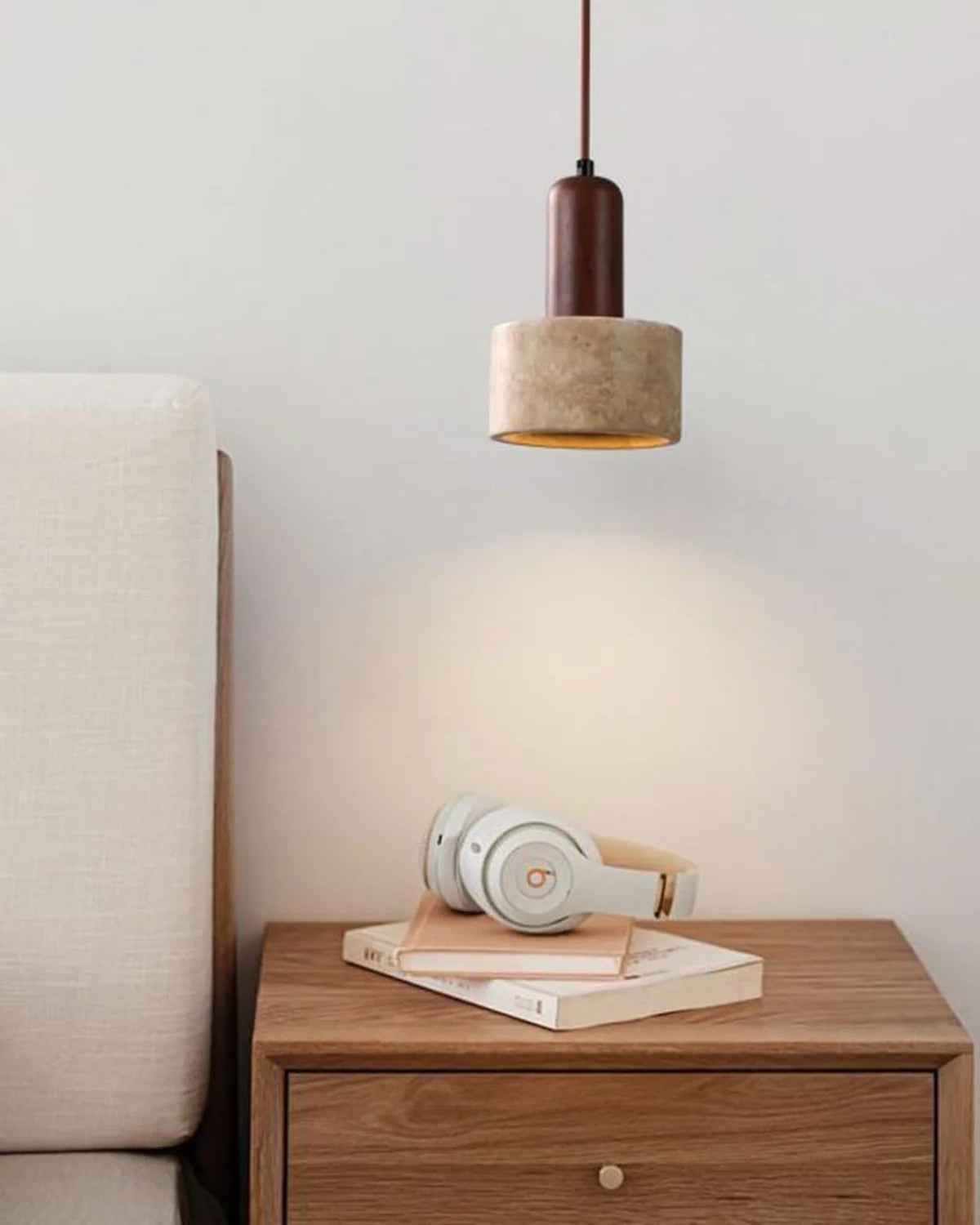 Stravelle - Natural Stone Cylindrical Pendant Lamp