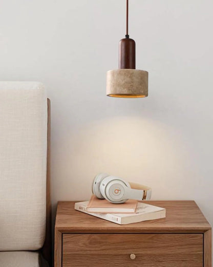 Stravelle - Natural Stone Cylindrical Pendant Lamp