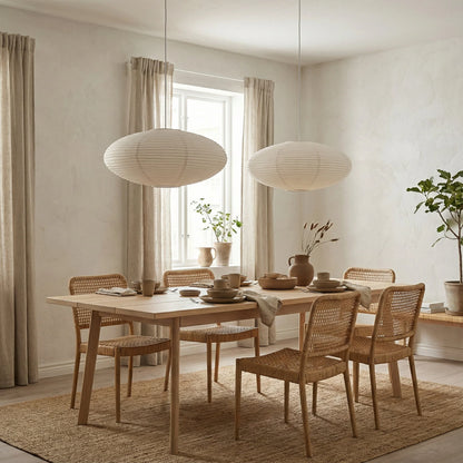 Paper Pendant Light Wabi Style Contemporary Ceiling Lamp Indoor
