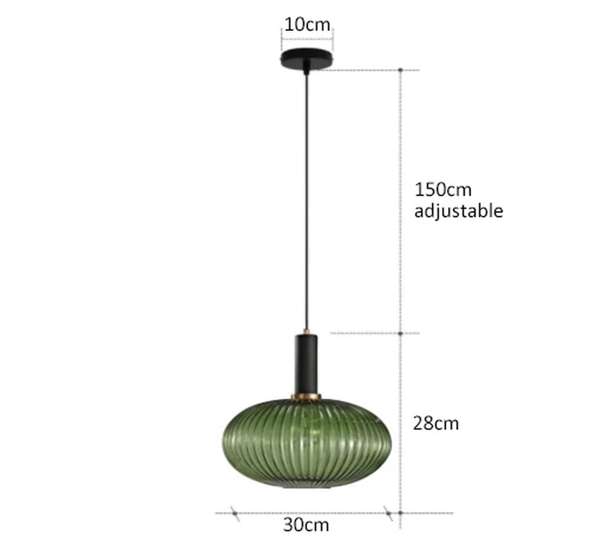 Retro Restaurant Colorfull Glass Pendant Lights Creative Living Room Lamp Simple Bedside Lamp LED E27 Hanging Loft Lighting
