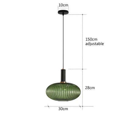 Retro Restaurant Colorfull Glass Pendant Lights Creative Living Room Lamp Simple Bedside Lamp LED E27 Hanging Loft Lighting