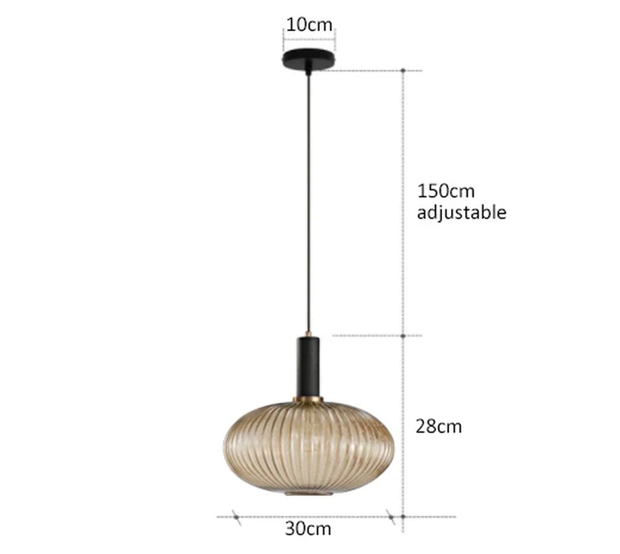 Retro Restaurant Colorfull Glass Pendant Lights Creative Living Room Lamp Simple Bedside Lamp LED E27 Hanging Loft Lighting