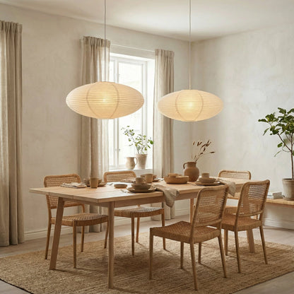 Paper Pendant Light Wabi Style Contemporary Ceiling Lamp Indoor