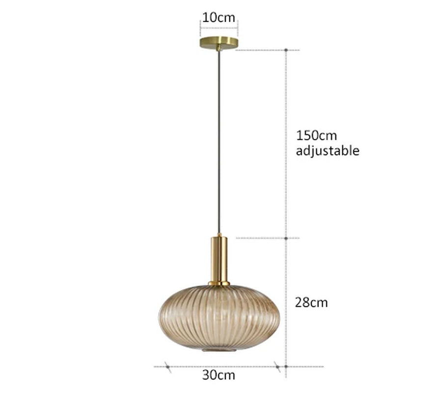 Retro Restaurant Colorfull Glass Pendant Lights Creative Living Room Lamp Simple Bedside Lamp LED E27 Hanging Loft Lighting