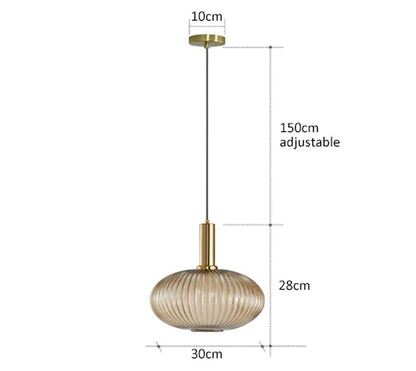 Retro Restaurant Colorfull Glass Pendant Lights Creative Living Room Lamp Simple Bedside Lamp LED E27 Hanging Loft Lighting