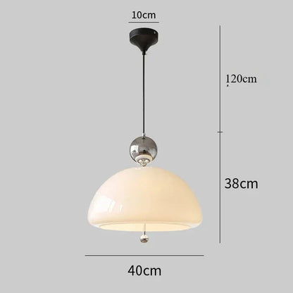Time-Traveling Lighting Experiment, Bauhaus Geometry Meets Medieval Color in Glass Pendant for Avant-Garde Living Room & Salon