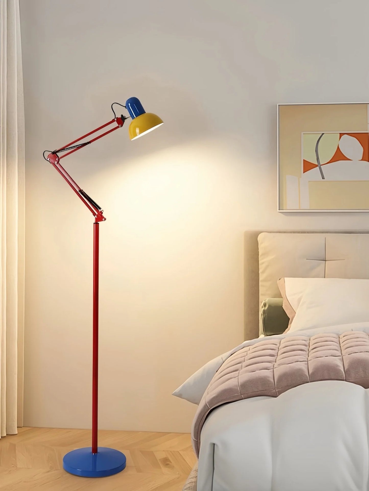 Memphis Retro Tall Metal Floor Lamp - Full Spectrum Eye Protection LED Reading Light