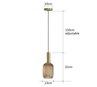 Retro Restaurant Colorfull Glass Pendant Lights Creative Living Room Lamp Simple Bedside Lamp LED E27 Hanging Loft Lighting