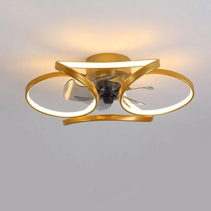 Flower LED Modern Built-In Ceiling Fan with Remote Control