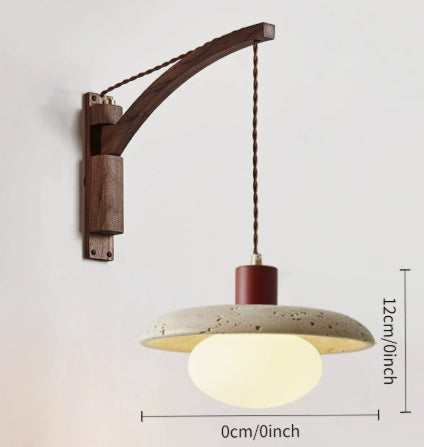Nara, Lámpara de pared colgante de madera