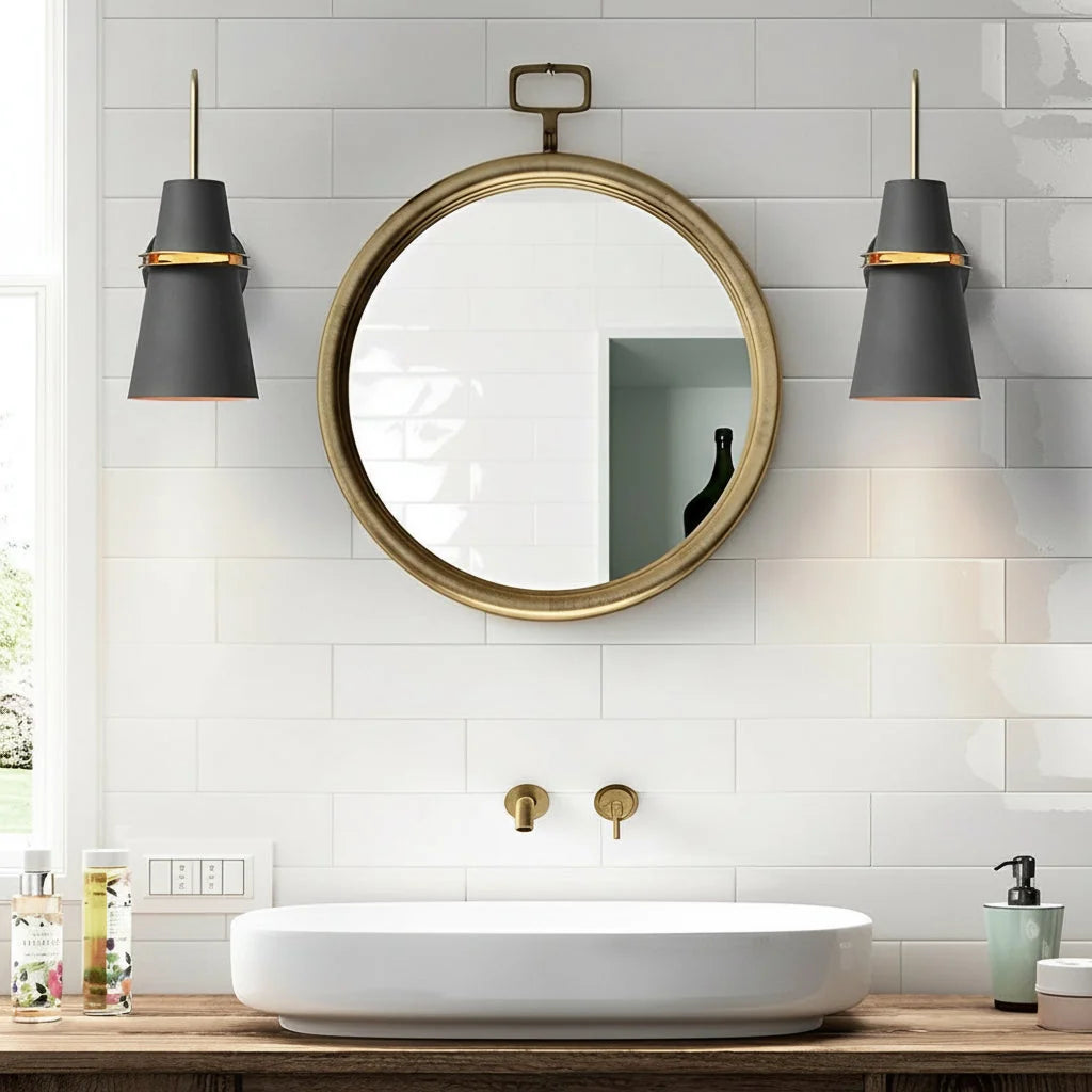 Freyza - Modern Nordic Creative Iron Wall Sconce – Minimalist Matte Metal Wall Lamp (E26/E27)