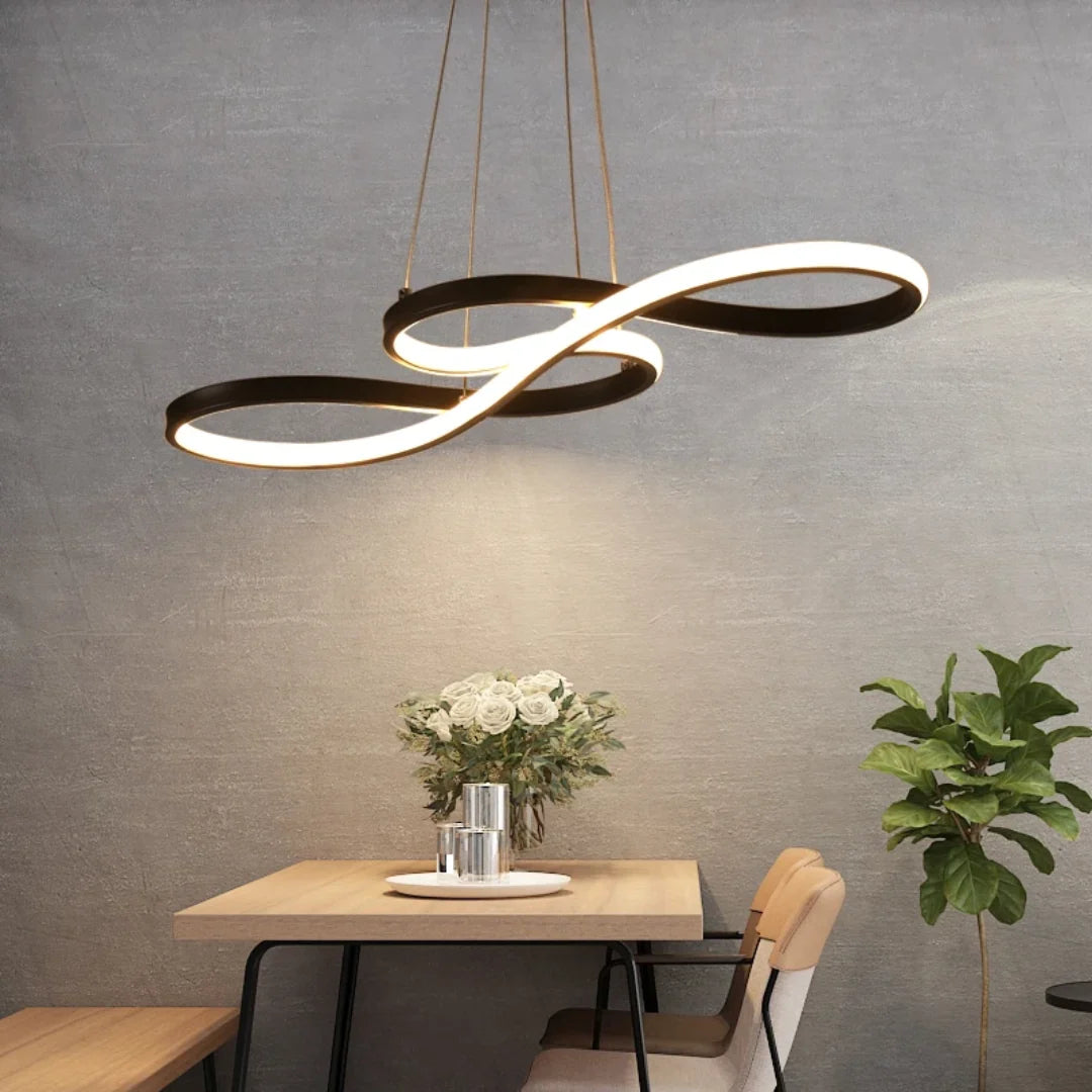 Hanglamp LED Ringen Dimbaar Afstandsbediening Aluminium Eetkamer Woonkamer Modern