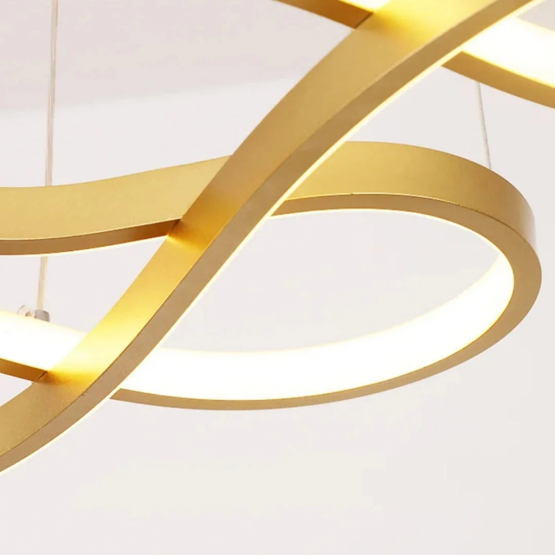 Órbita, lámpara colgante LED de anillos