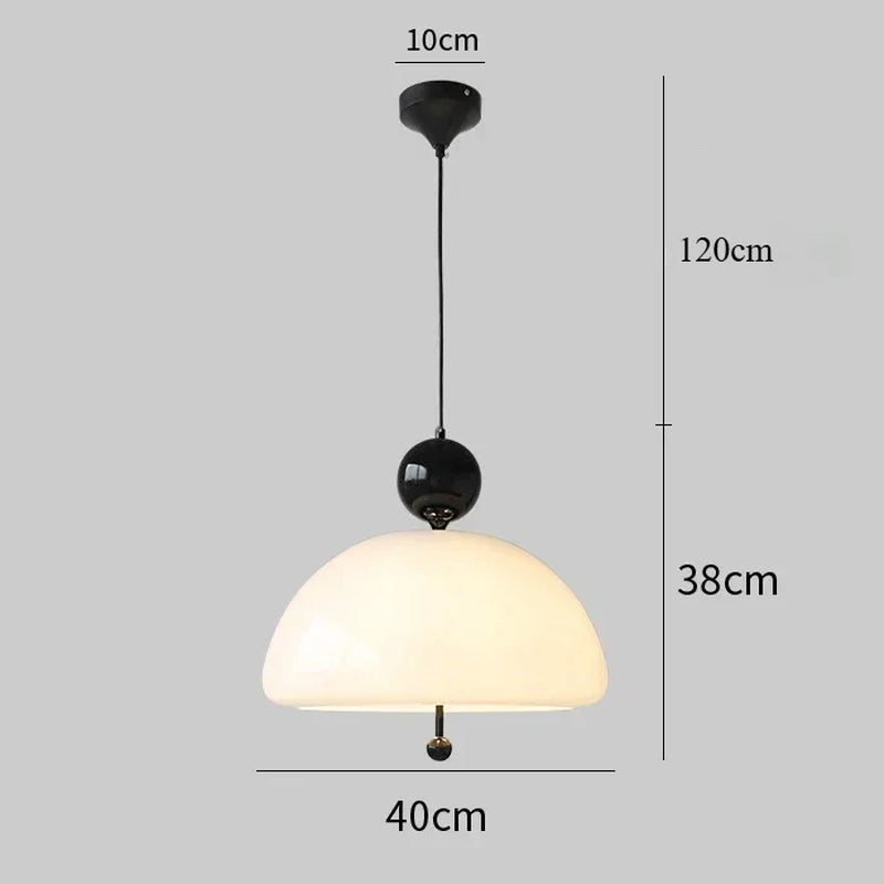 Time-Traveling Lighting Experiment, Bauhaus Geometry Meets Medieval Color in Glass Pendant for Avant-Garde Living Room & Salon