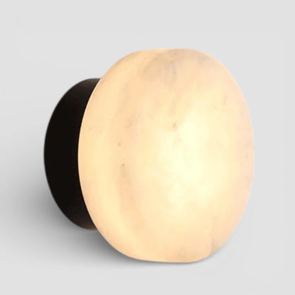 Luxroyale Luxury Spanish Natural Marble Circular Wall Lamp