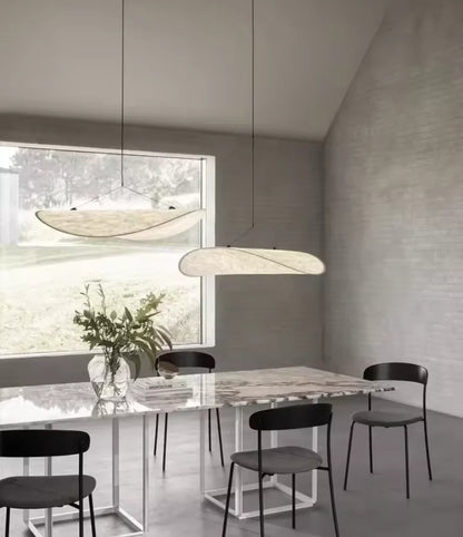 Japandi Stijl Zijden Hanglamp Kroonluchter