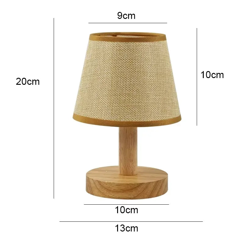 LED Table Lamp Interior Lighting Fixture for Living Bedroom Bedside Night Desktop Decoration Retro Japanese Style Desk Lights