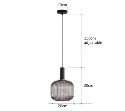 Retro Restaurant Colorfull Glass Pendant Lights Creative Living Room Lamp Simple Bedside Lamp LED E27 Hanging Loft Lighting
