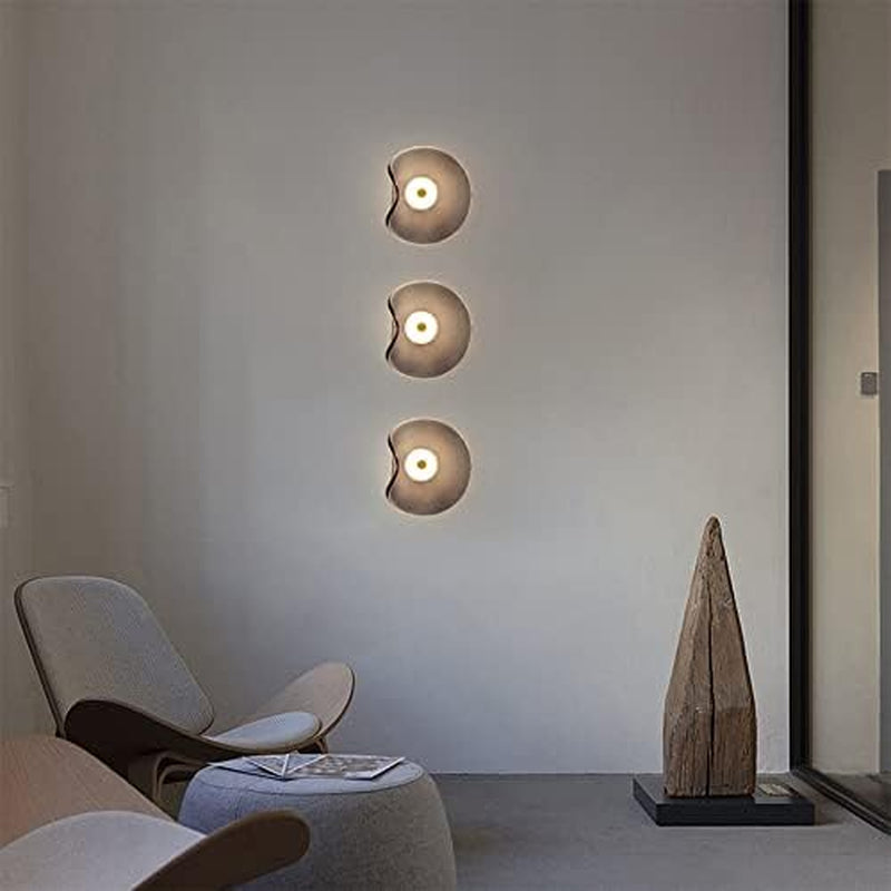 Modern Decorative Wall Lamp Smoked Glass Amber | Scandinavian LED Wall Light | Metal Frame | Warm White 3500K | Indoor Lighting