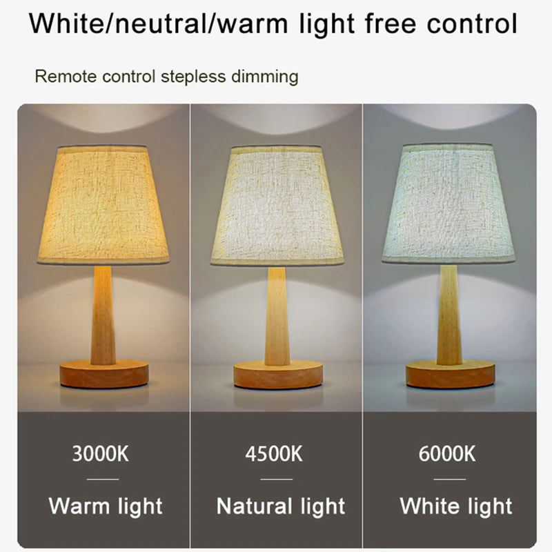 LED Table Lamp Interior Lighting Fixture for Living Bedroom Bedside Night Desktop Decoration Retro Japanese Style Desk Lights
