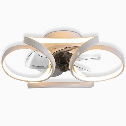 Flower LED Modern Built-In Ceiling Fan with Remote Control