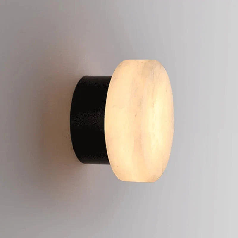 Luxroyale Luxury Spanish Natural Marble Circular Wall Lamp