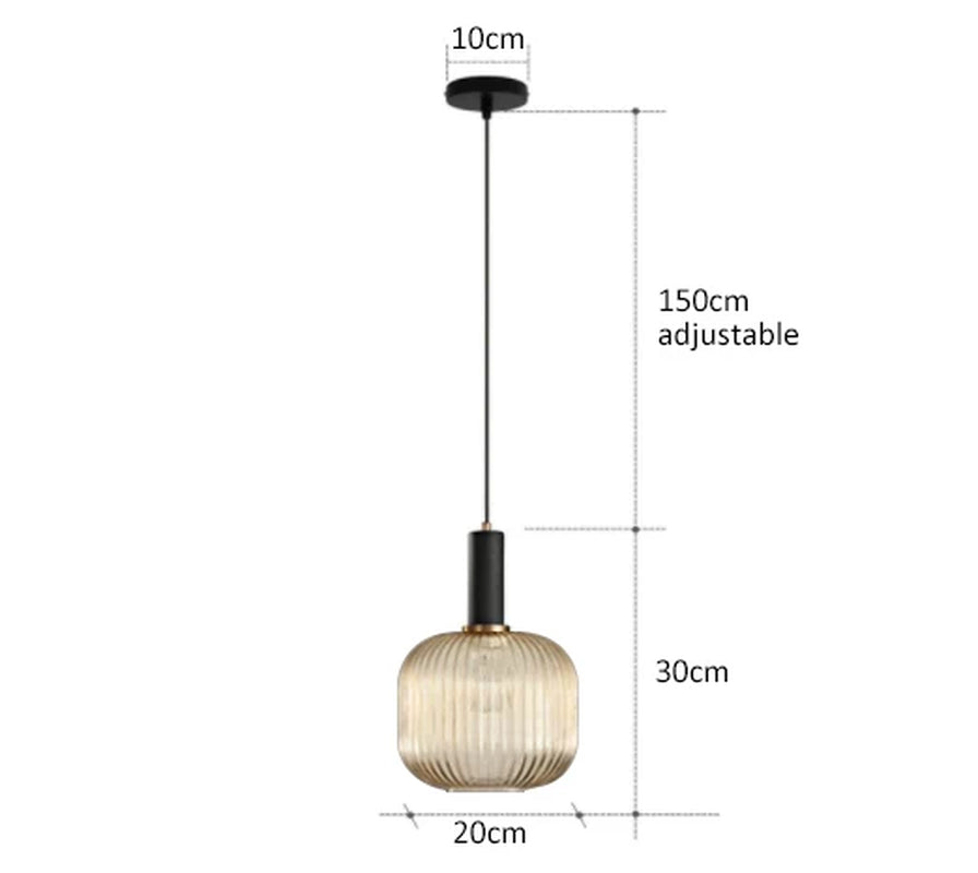 Retro Restaurant Colorfull Glass Pendant Lights Creative Living Room Lamp Simple Bedside Lamp LED E27 Hanging Loft Lighting