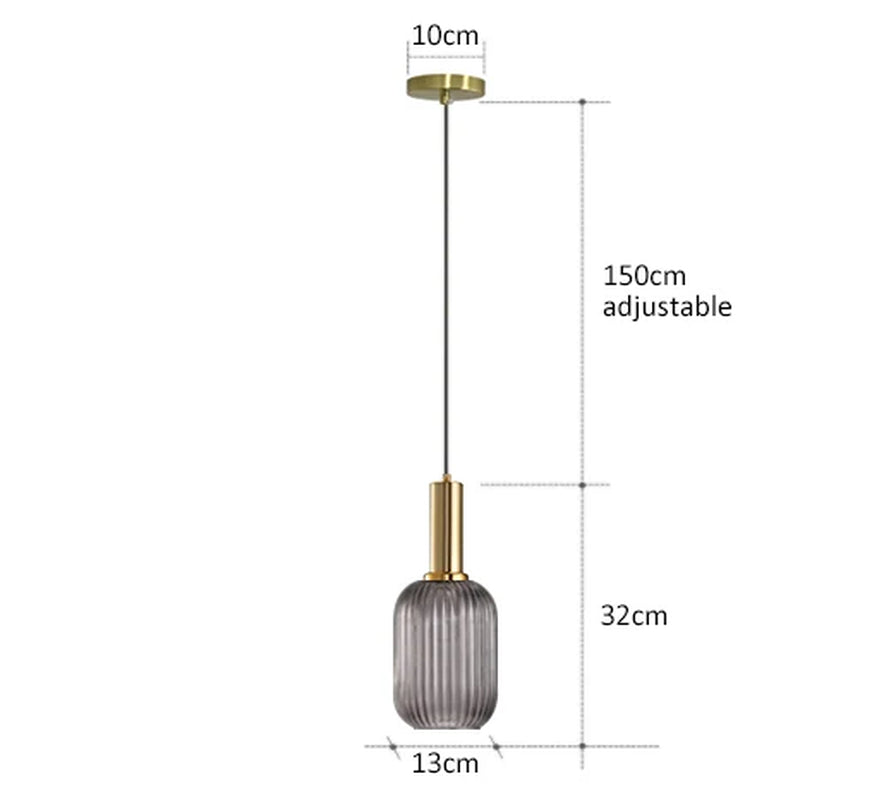 Retro Restaurant Colorfull Glass Pendant Lights Creative Living Room Lamp Simple Bedside Lamp LED E27 Hanging Loft Lighting