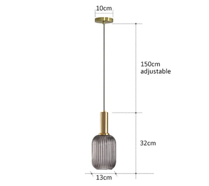 Retro Restaurant Colorfull Glass Pendant Lights Creative Living Room Lamp Simple Bedside Lamp LED E27 Hanging Loft Lighting