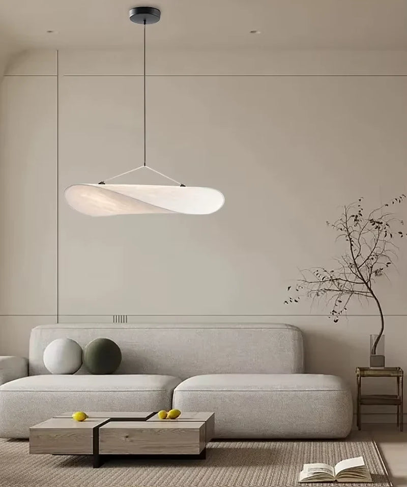 Japandi Stijl Zijden Hanglamp Kroonluchter