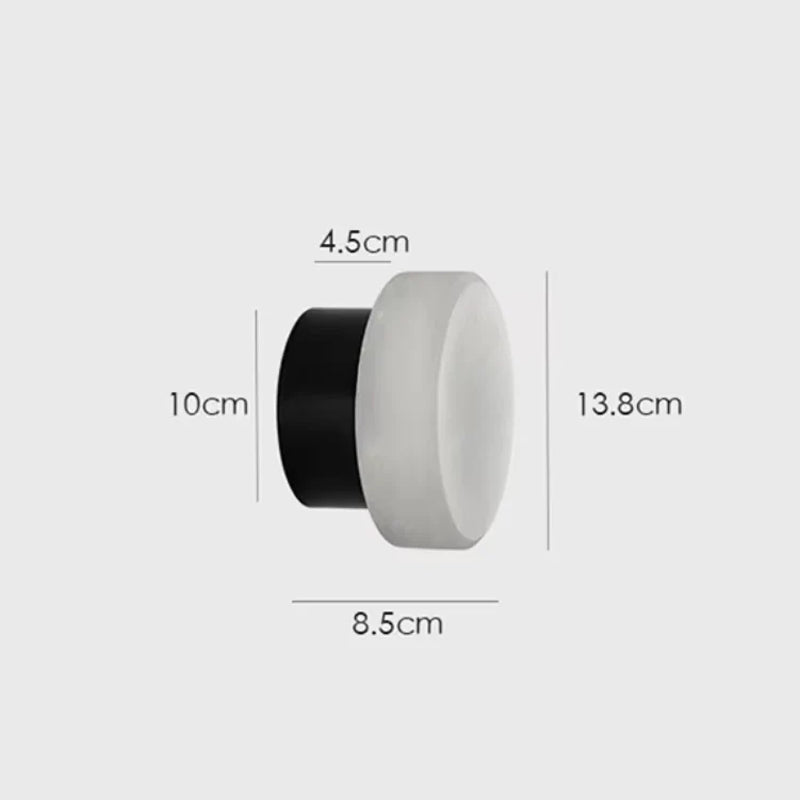 Luxroyale Luxury Spanish Natural Marble Circular Wall Lamp
