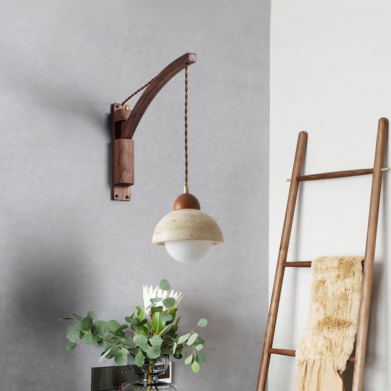 Nara, Lámpara de pared colgante de madera