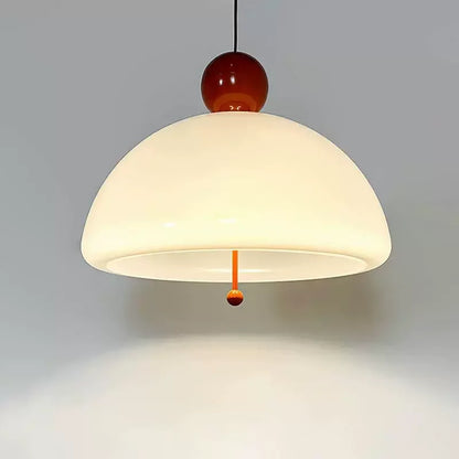 Time-Traveling Lighting Experiment, Bauhaus Geometry Meets Medieval Color in Glass Pendant for Avant-Garde Living Room & Salon